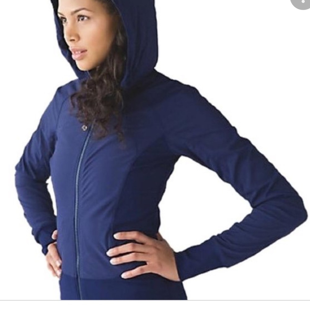 Lululemon In Flux Blue Reversible Hoodie Jacket 4
